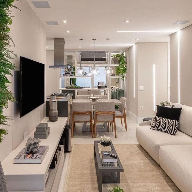Referencia del producto previsto para el nuevo modelo de alojamiento: espacio compacto con cocina, comedor y salón integrados