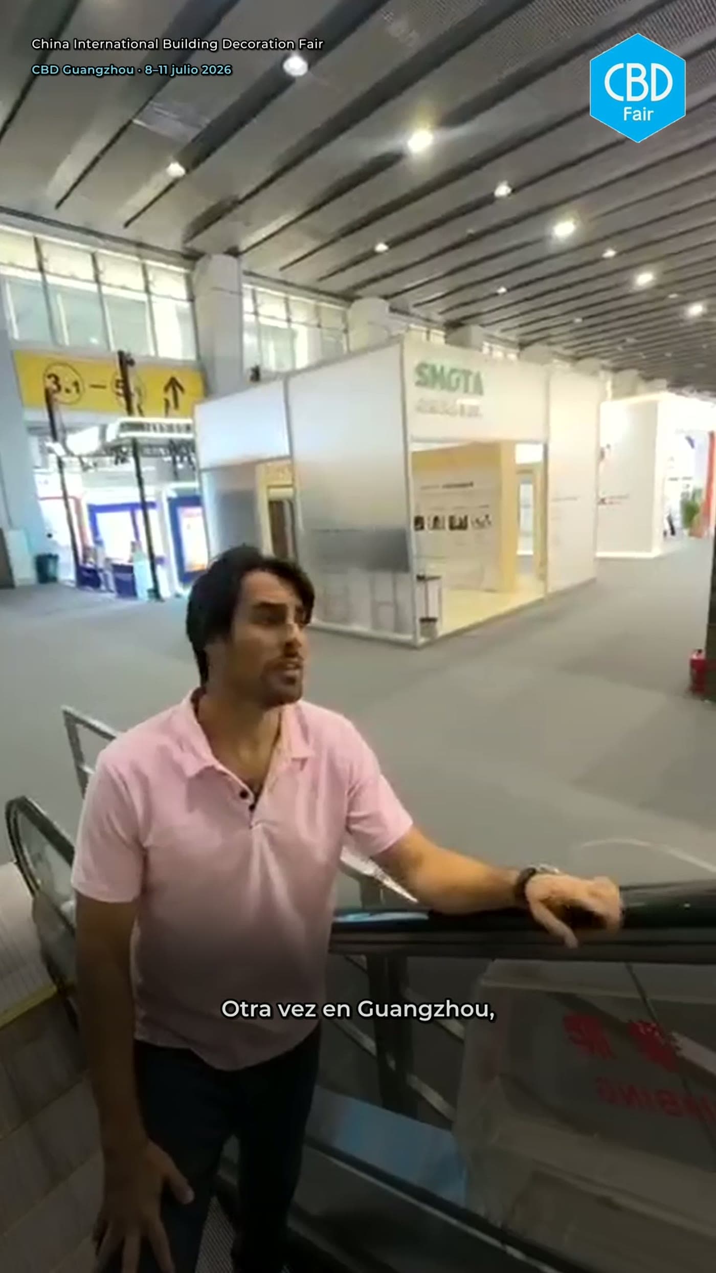 Antonio Galán durante la visita a la feria CBD de Guangzhou, en julio de 2026